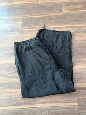 Style & Co. Black Wide-Leg Drawstring Pants